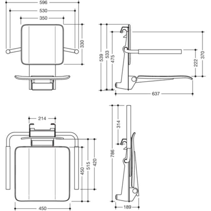 Removable hanging seat, 900-51-10360
