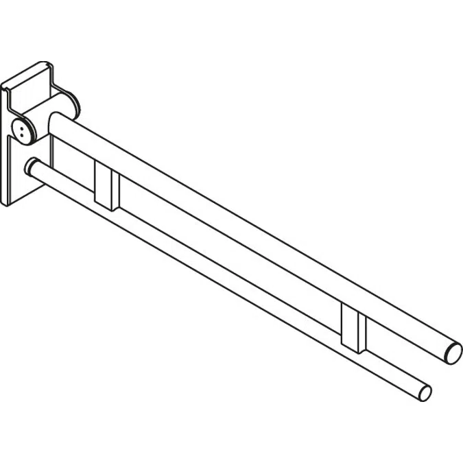 HEWI Mobile hinged support rail Duo