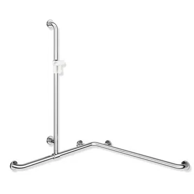 Image for HEWI 801-35-32051 Shower grab rail with sideways adjustable vertical support bar and shower head holder