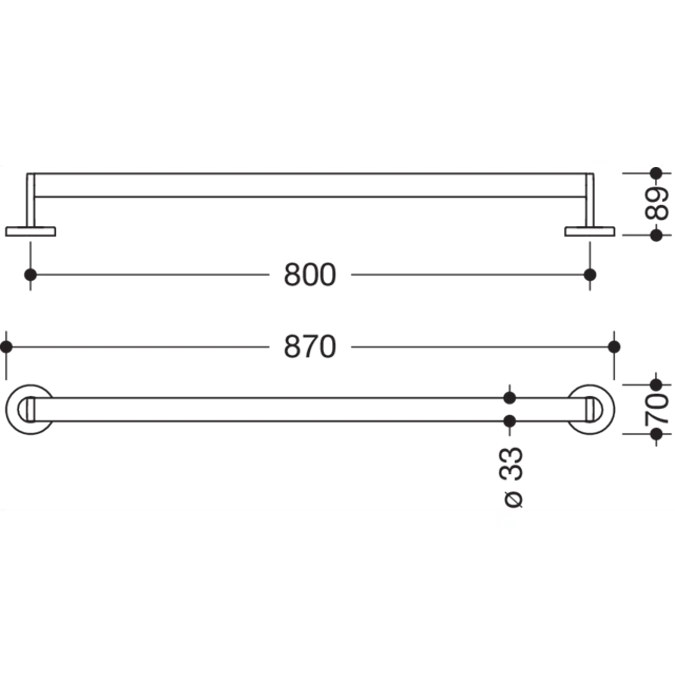 Haltegriff, 800 mm, 700-36-00500