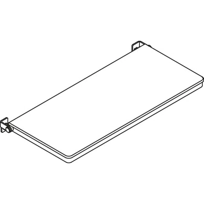 Siège relevable pour douche HEWI, rectangulaire (ADA)