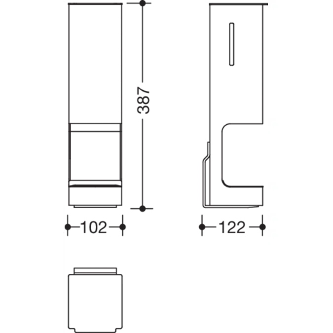 HEWI SENSORIC Disinfectant dispenser, wall model