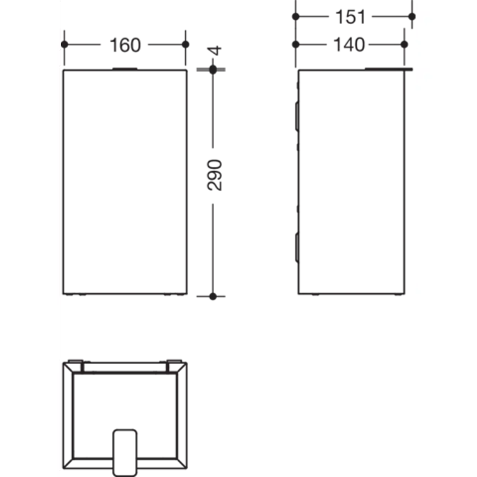 HEWI Hygiene waste bin