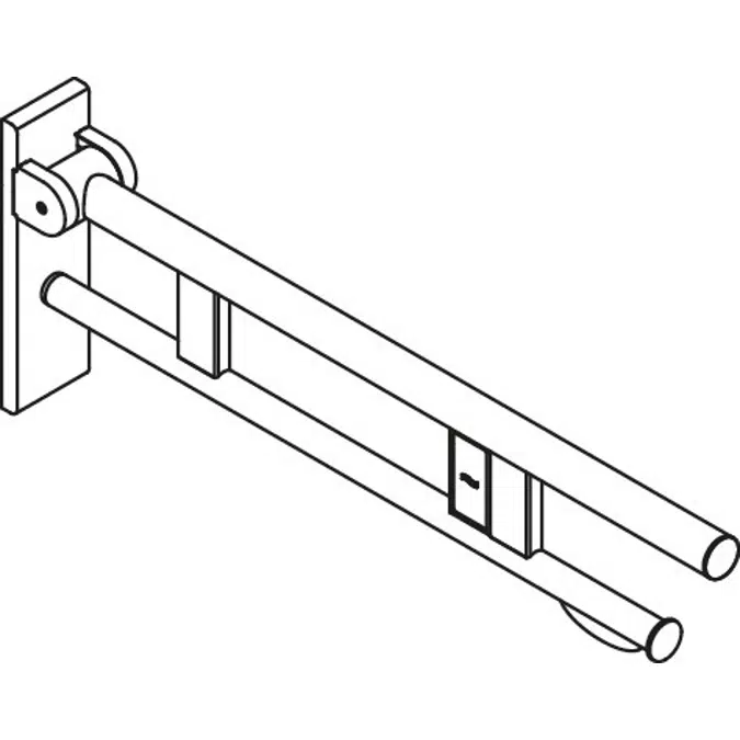 Hinged support rail Duo, 900-50-167XA