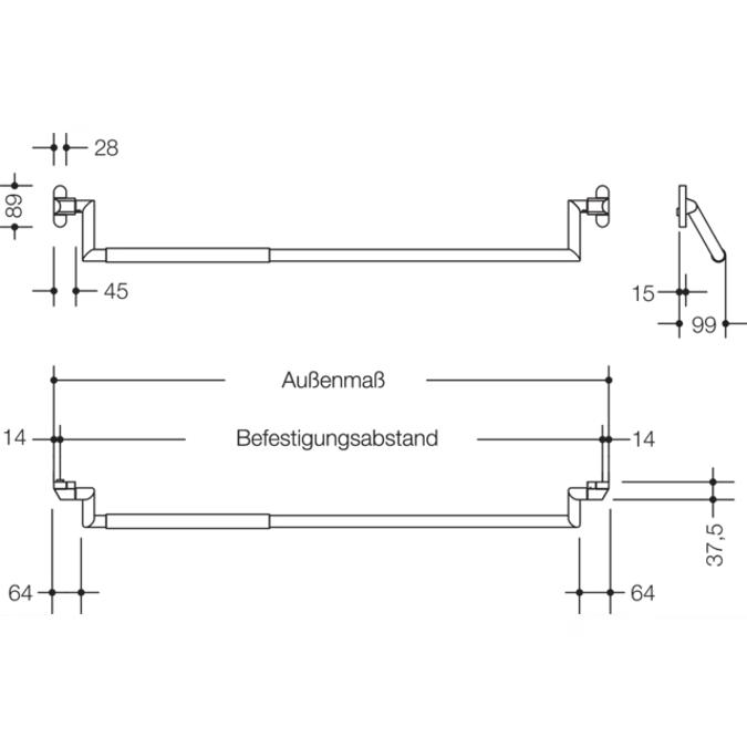 HEWI Panic bar to EN 1125