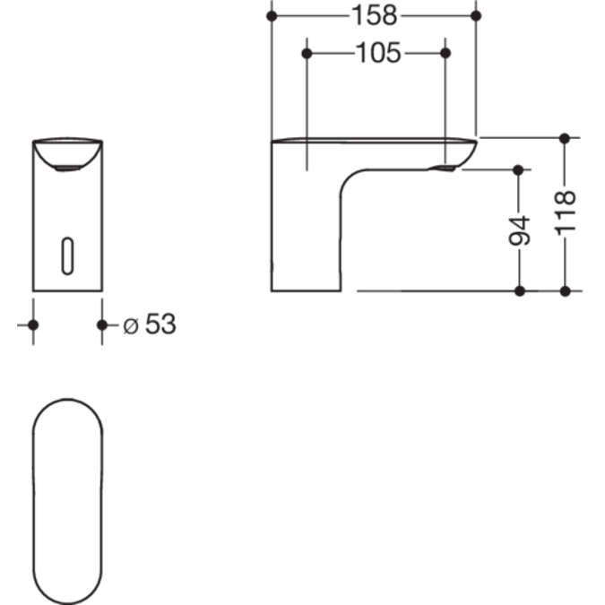 SENSORIC Electronic washbasin fitting, AQ 800, AQ1-12S20160