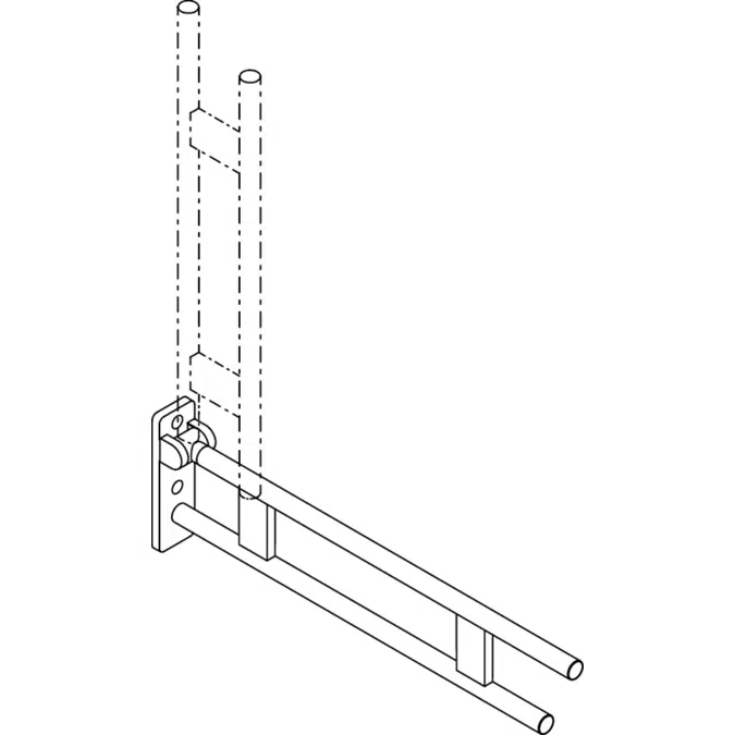 Barre d'appui relevable HEWI, 900 mm, 700-50-10400