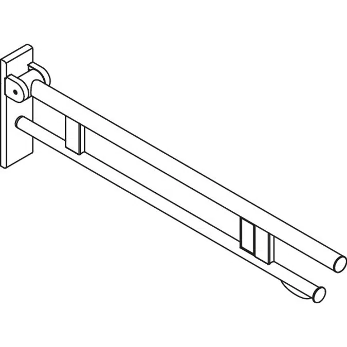 Hinged support rail Duo, 900-50-17440