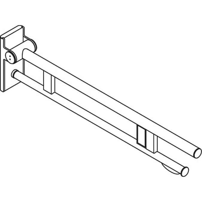 Hinged support rail Duo, 900-50-11660