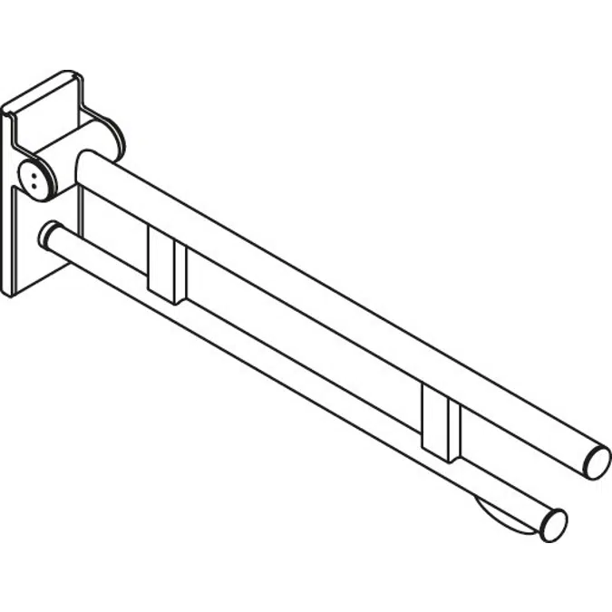 HEWI Mobile hinged support rail Duo