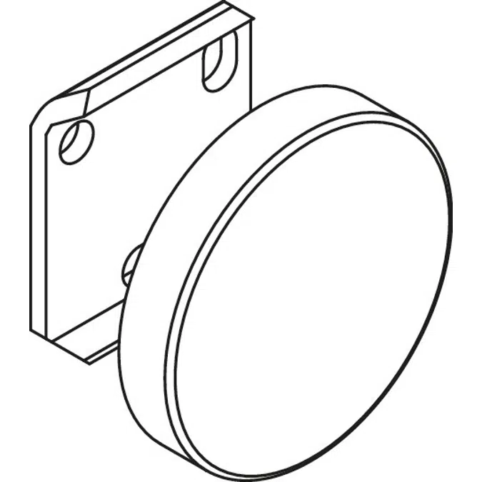 HEWI Mounting plate with cover of mobile support rails and backrests