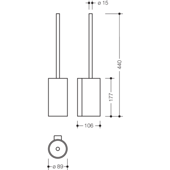 HEWI Toilet brush unit