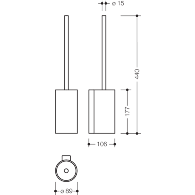 HEWI Toilet brush unit