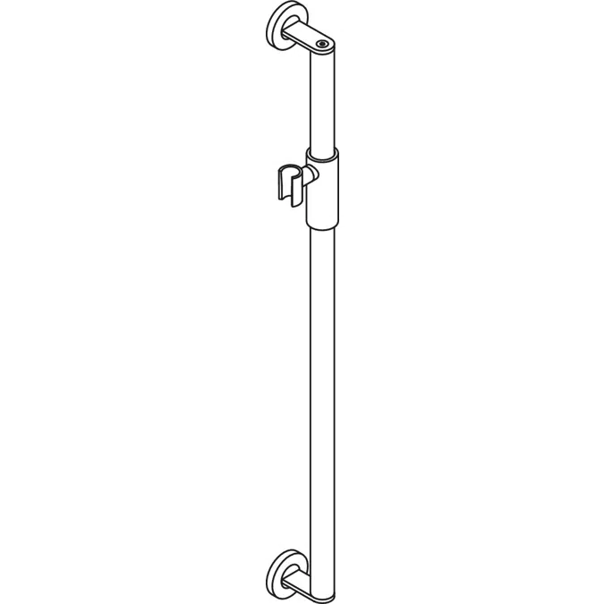 Barre avec coulisseau de douche magnétique HEWI