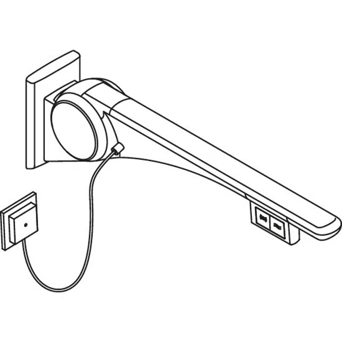 HEWI Hinged support rail Basic