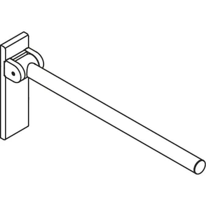 Stützklappgriff Mono, Design B, 600 mm, Chrom, 900-50-21540
