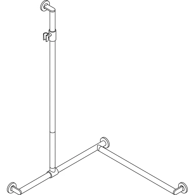 Barre de maintien pour douche et baignoire, 1250 x 765 x 765 mm, 700-35-30500