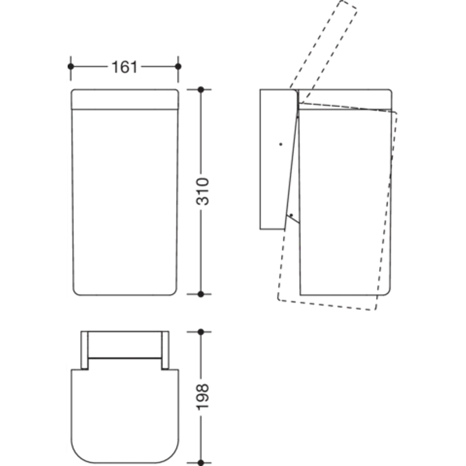 Hygiene waste bin, Capacity approx. 6 l, 477-05-10198