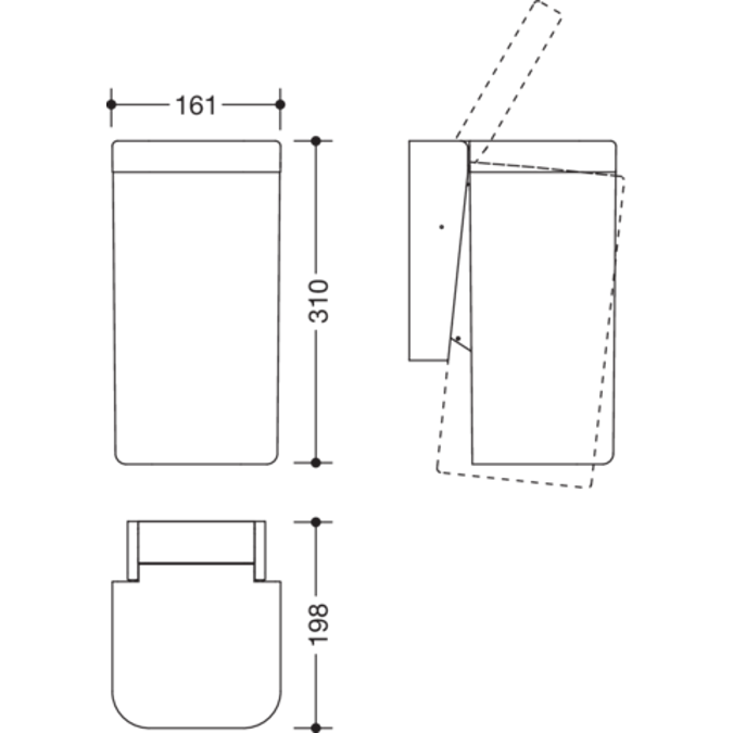 HEWI Hygiene waste bin