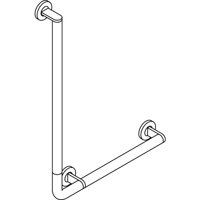 Barre de maintien coudée HEWI, 500 x 750 mm, 700-22-00200