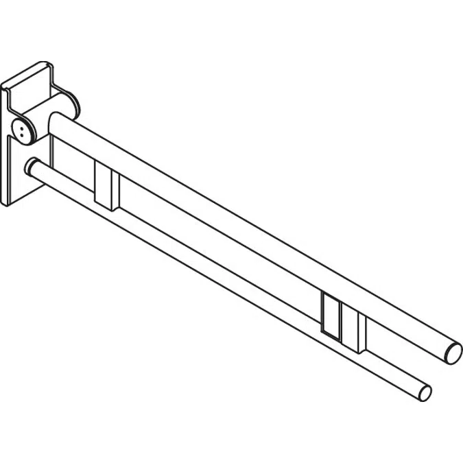 Hinged support rail Duo, 900-50-125XA