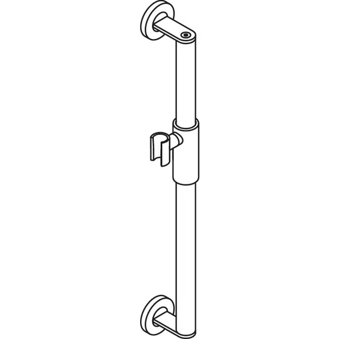 Barre avec coulisseau de douche magnétique HEWI