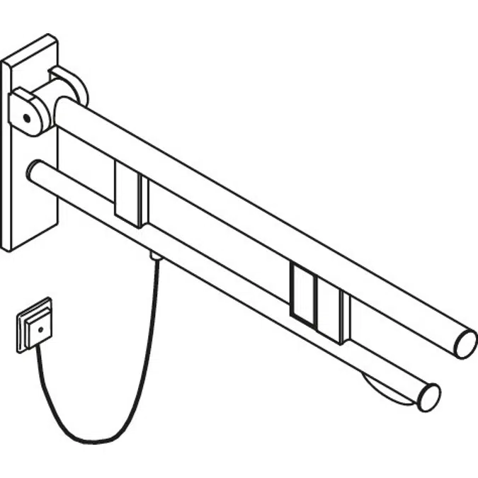 900-50-187XA  HEWI Hinged support rail Duo