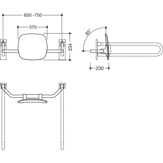 HEWI Backrest