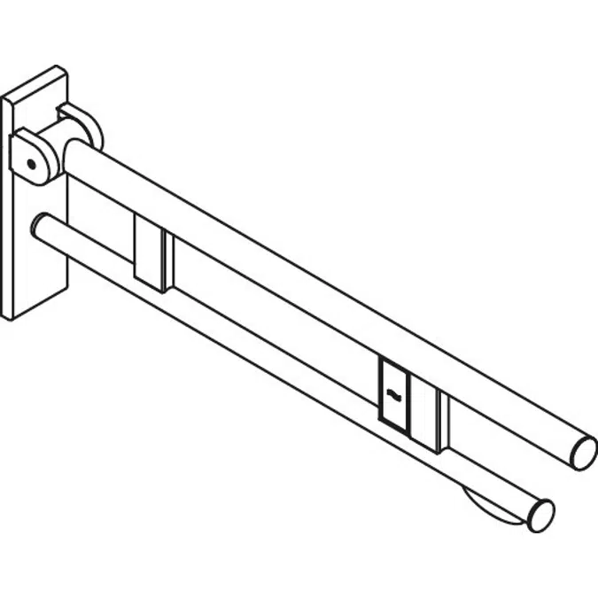 Hinged support rail Duo, 900-50-16860