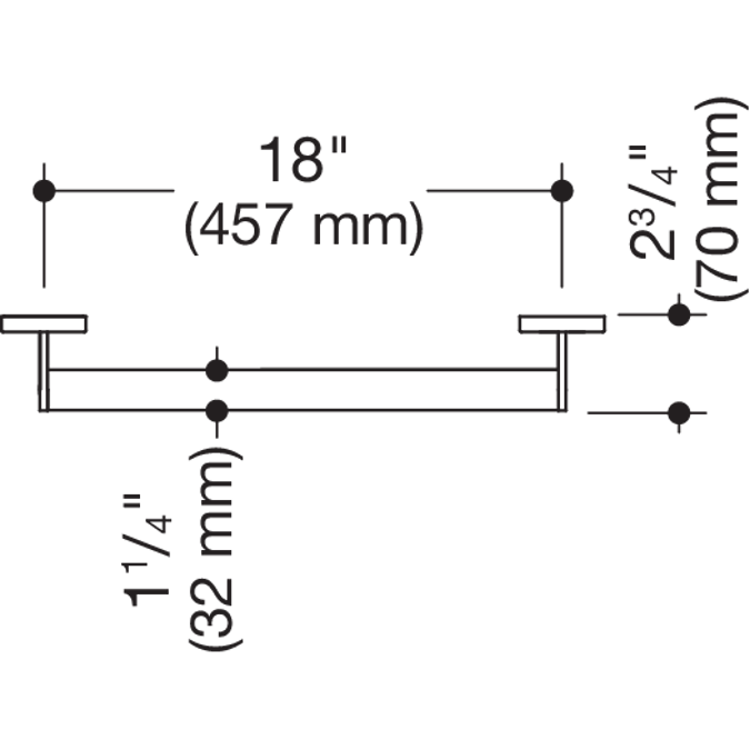 HEWI Support rail (ADA)