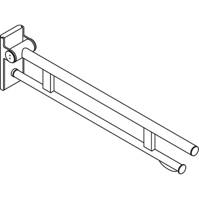 HEWI Stützklappgriff Duo, Design A 