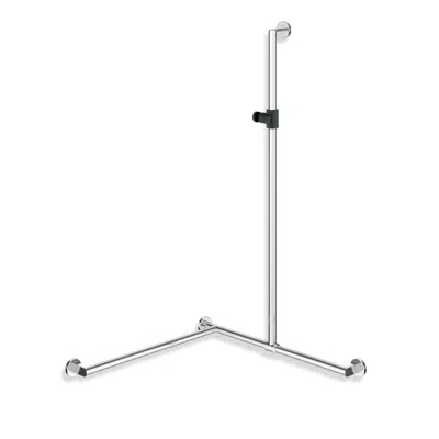 Image for Shower grab rail with sideways adjustable vertical support bar and shower head holder, version left, 900-35-30540