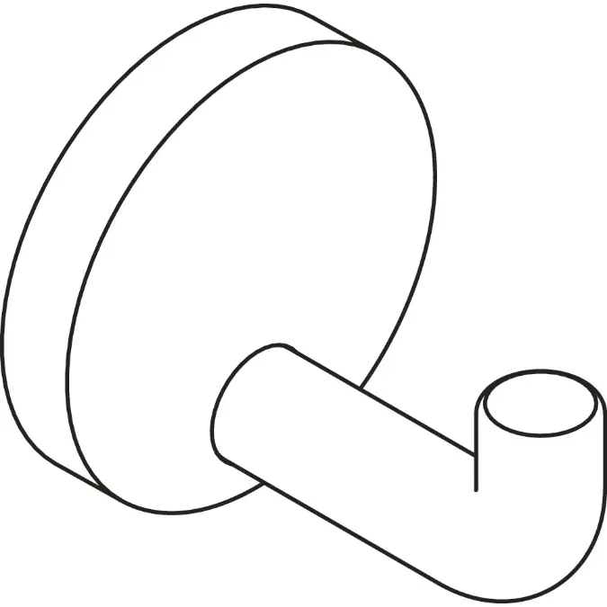 Einzelhaken, ø 60 mm, glänzend, 477-90-045