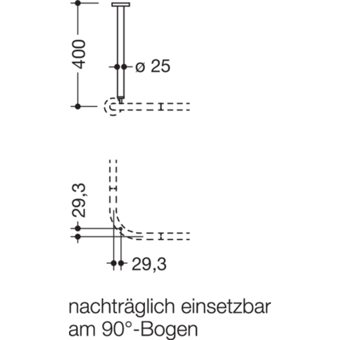 HEWI Ceiling support