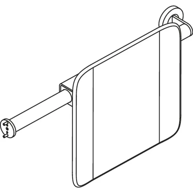 Mobile backrest rail, Model righthand, support right, rose left, 900-51-91360