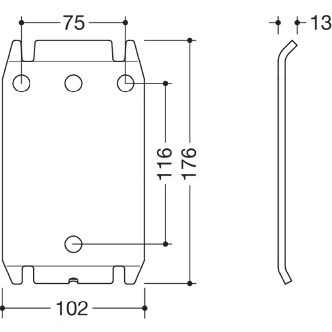 Plaque de montage, 802-50-001XA