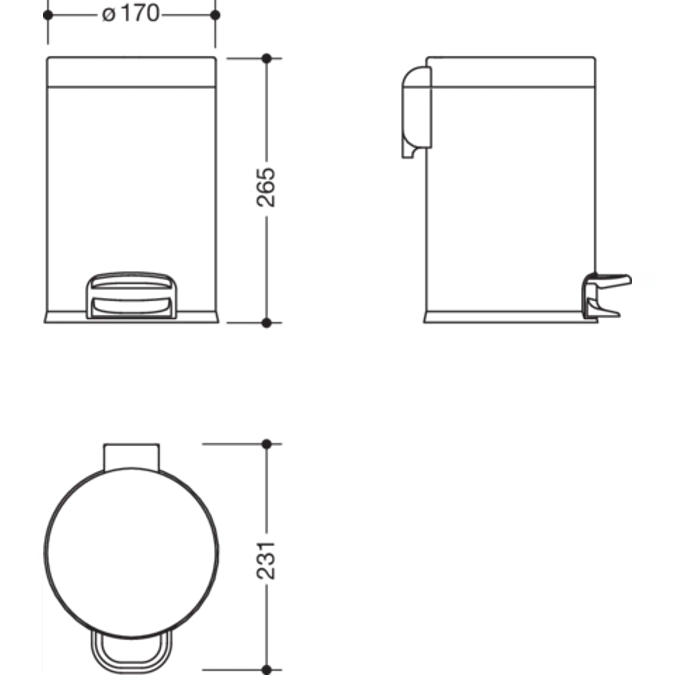 HEWI Waste bin
