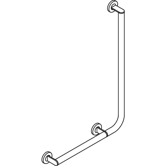 Winkelgriff, 750 x 500 mm, 90°, Ø32, links, Edelstahl, matt geschliffen, 900-22-106XA