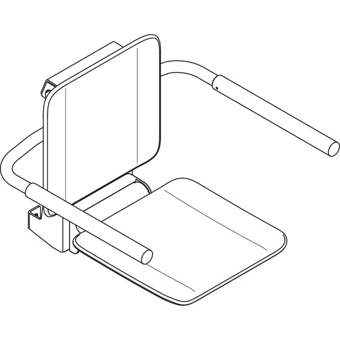 Removable hanging seat, especially for France and Switzerland, 900-51-10760