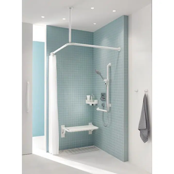 HEWI 801-51US440 Rectangular shower compartment seat with lift-up feature (ADA)