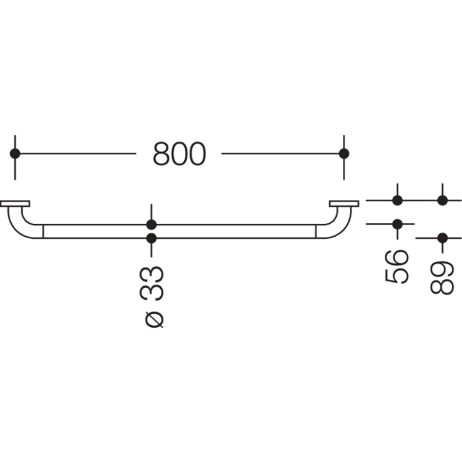 Barre de maintien HEWI, Edition mate, 801-36B160