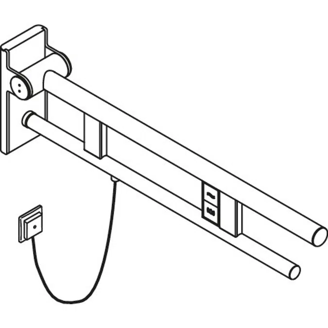 Hinged support rail Duo, 900-50-150XA