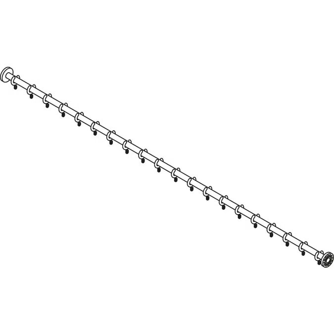 Shower curtain rail, 2000 mm, 700-34-40360