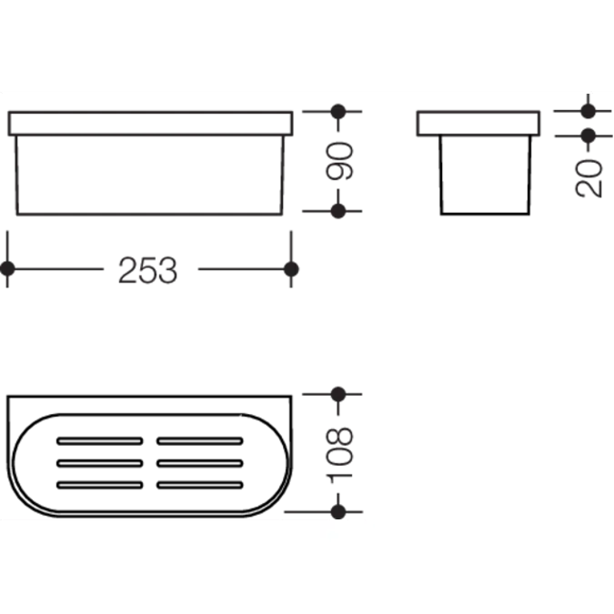 Panier pour douche HEWI, 700-03-00100