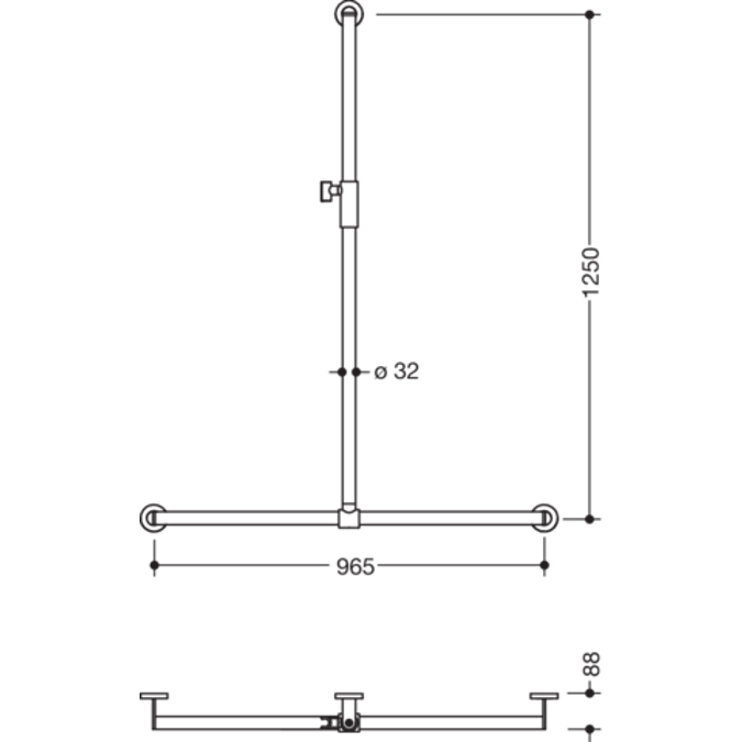 Barre de maintien pour douche, avec barre à support réglable avec coulisseau de douche magnétique, 900-35M401XA