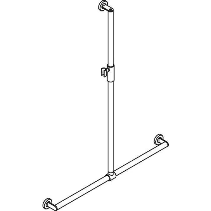 Barre de maintien pour douche, avec barre à support réglable avec coulisseau de douche magnétique, 900-35M401XA