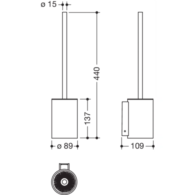 HEWI Toilet brush unit