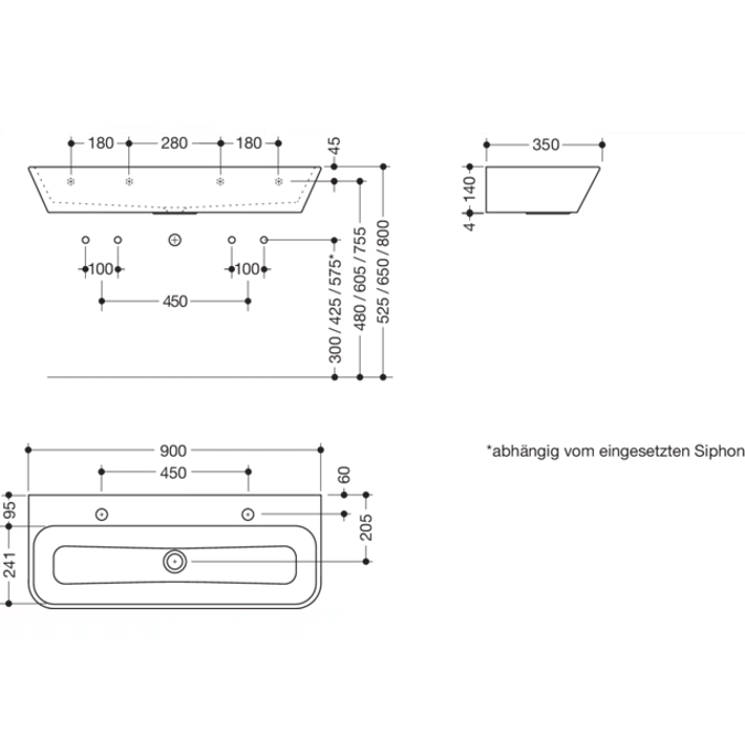 HEWI Double washbasin