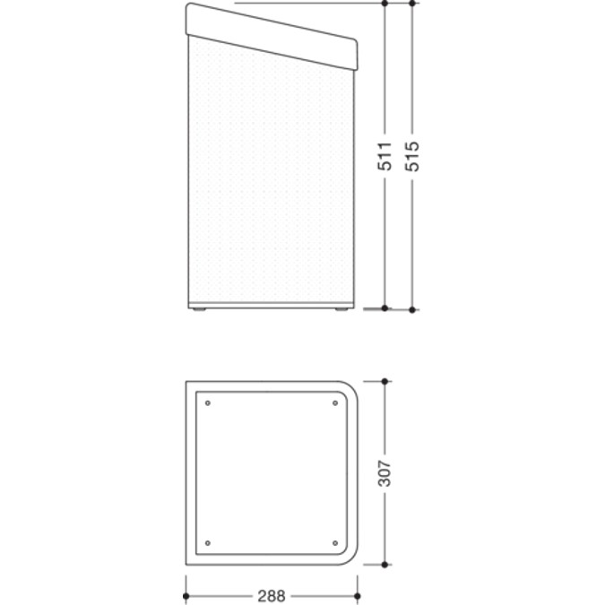 HEWI active+ Paper towel basket