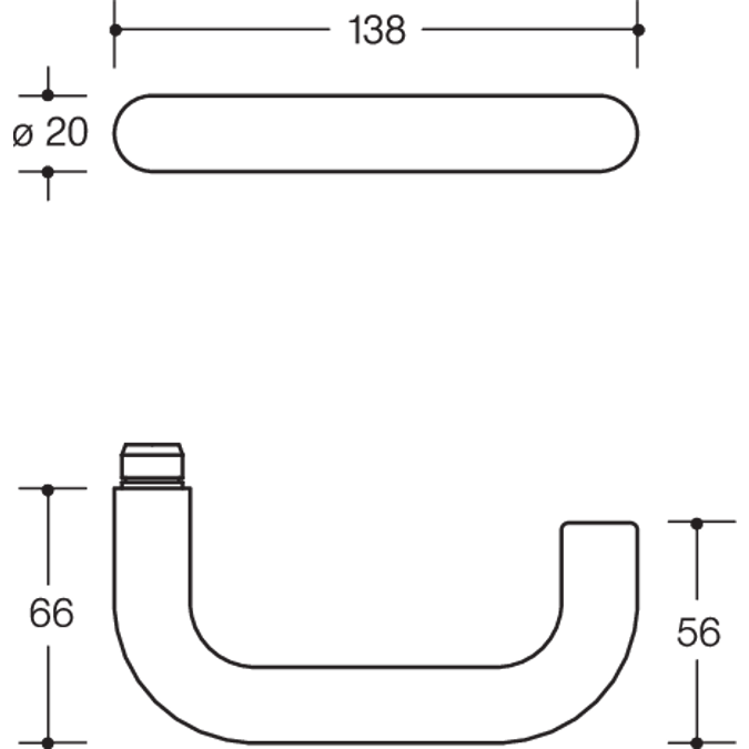 HEWI Standard door fitting 